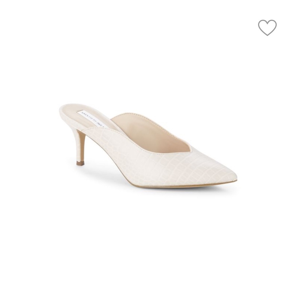 Saks Fifth Avenue Algebra Croc Mules